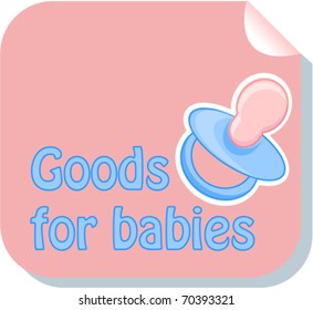 tag, label goods for babies, vector