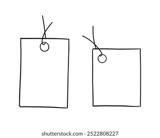 Etiqueta desenhada à mão ilustração doodle, conjunto de ícones de vetor