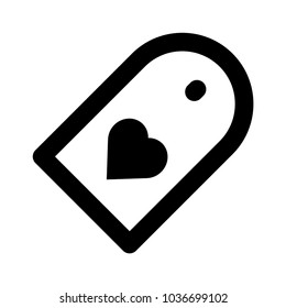 tag label heart 