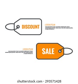 Tag and label icon. 