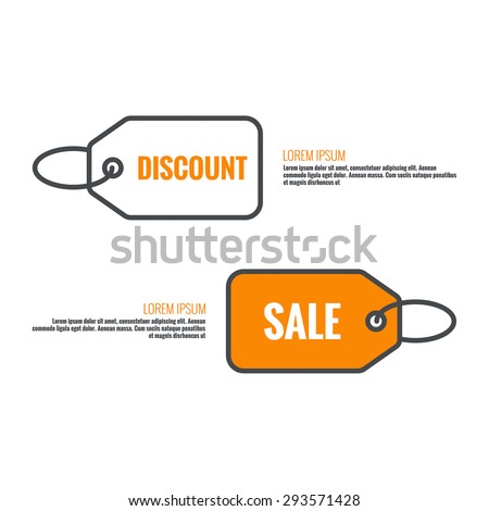 Tag and label icon. 