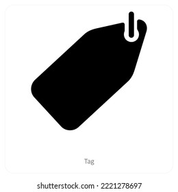 Concepto de icono de etiqueta y etiqueta