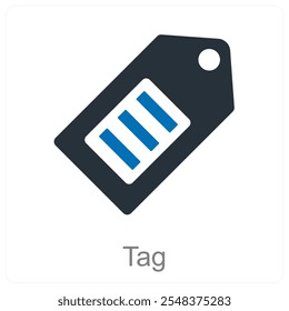 Tag and label icon concept