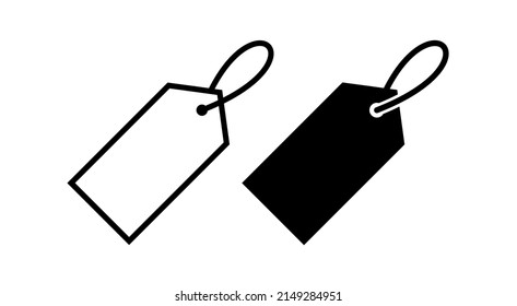 Tag or label icon. A label with explanatory information on clothing or items.