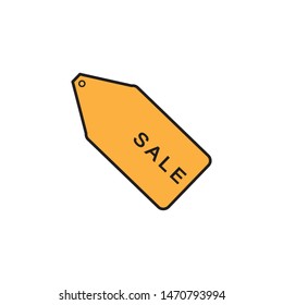 Tag label icon. Tag flat label illustration. vector icon. sale label icon