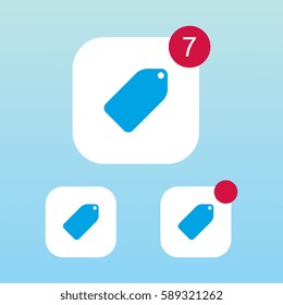 Tag Label Icon With Notification