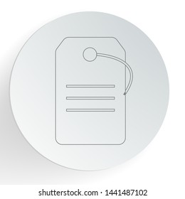 Tag label icon. Vector illustration.