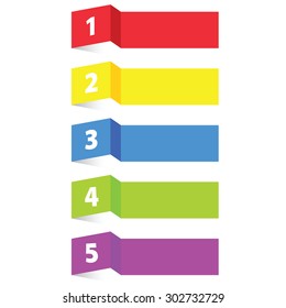 tag label paper color vector illustration