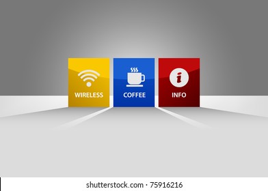 Tag Label Shadow Lighting Banner Gallery Frame