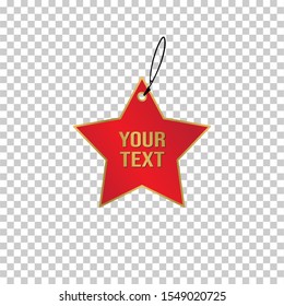 Tag Label Star Icon for Business with Red Gold