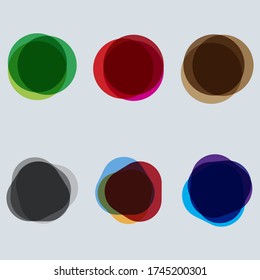 Tag Labels - Set of Watercolor Circles