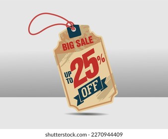 Tag with lanyard for big sale and 25% off