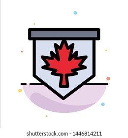 Tag, Leaf, Canada, Sign Abstract Flat Color Icon Template