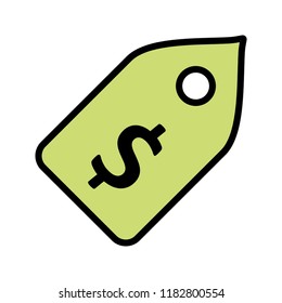 Tag line filled icon