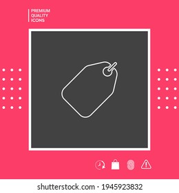 Icono de línea de etiqueta, elementos para su diseño