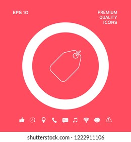 Tag line icon. Graphic elements for your design