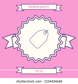 Tag line icon. Graphic elements for your design