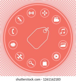 Tag line icon. Graphic elements for your design