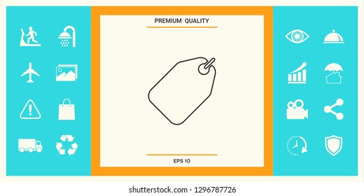 Tag line icon. Graphic elements for your design