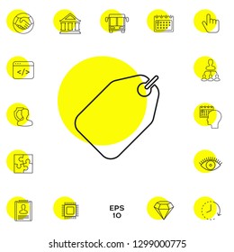 Tag line icon. Graphic elements for your design