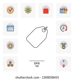 Tag line icon. Graphic elements for your design