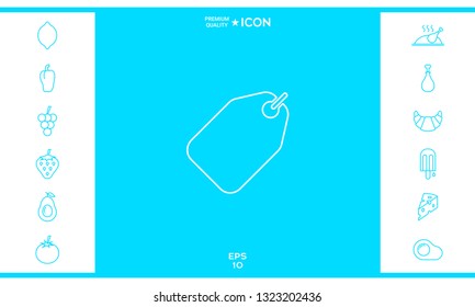 Tag line icon. Graphic elements for your design