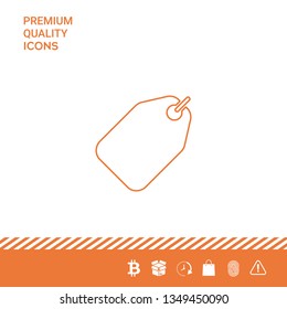 Tag line icon. Graphic elements for your design