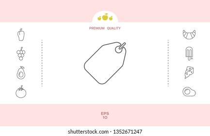 Tag line icon. Graphic elements for your design