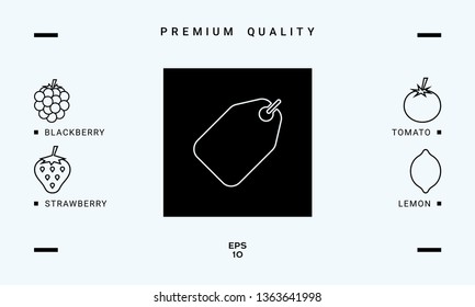 Tag line icon. Graphic elements for your design