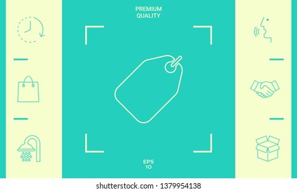 Tag line icon. Graphic elements for your design