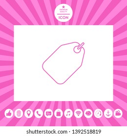 Tag line icon. Graphic elements for your design