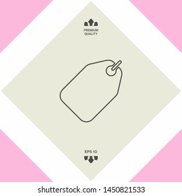 Tag line icon. Graphic elements for your design