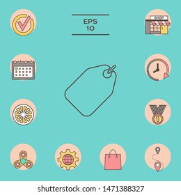 Tag line icon. Graphic elements for your design