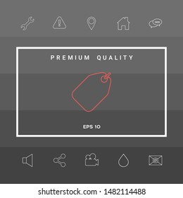 Tag line icon. Graphic elements for your design