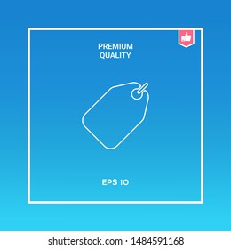 Tag line icon. Graphic elements for your design