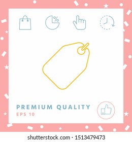 Tag line icon. Graphic elements for your design