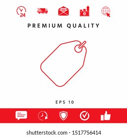 Tag line icon. Graphic elements for your design