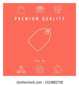 Tag line icon. Graphic elements for your design
