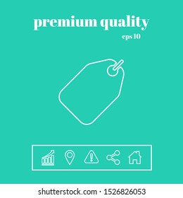 Tag line icon. Graphic elements for your design