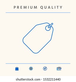 Tag line icon. Graphic elements for your design