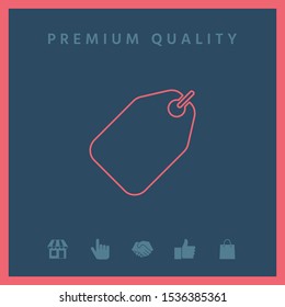 Tag line icon. Graphic elements for your design