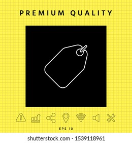 Tag line icon. Graphic elements for your design