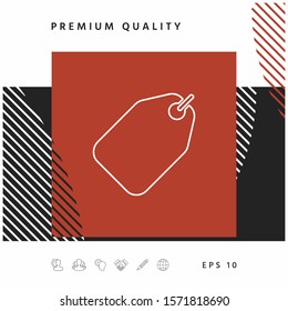 Tag line icon. Graphic elements for your design