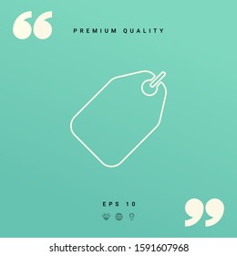 Tag line icon. Graphic elements for your design