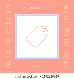 Tag line icon. Graphic elements for your design