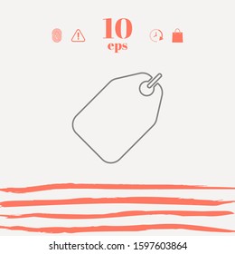 Tag line icon. Graphic elements for your design