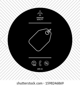Tag line icon. Graphic elements for your design