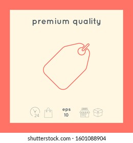 Tag line icon. Graphic elements for your design