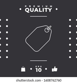 Tag line icon. Graphic elements for your design