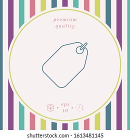 Tag line icon. Graphic elements for your design